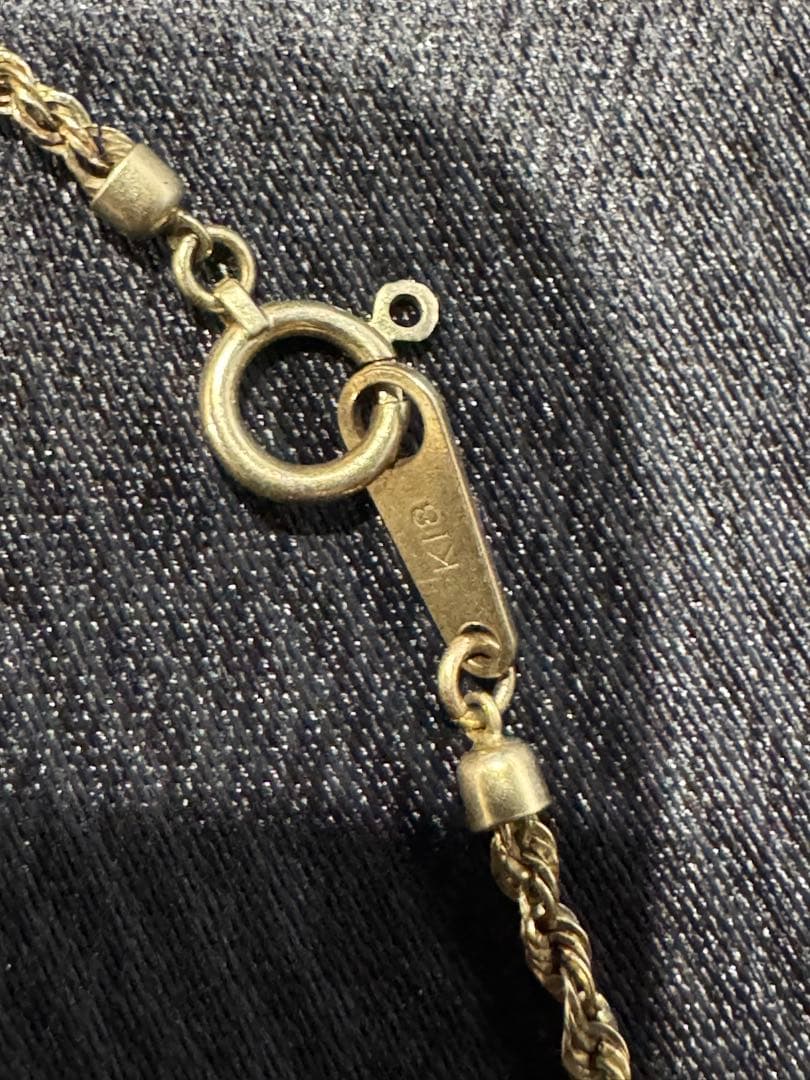 18K ロープチェーン アンクレット