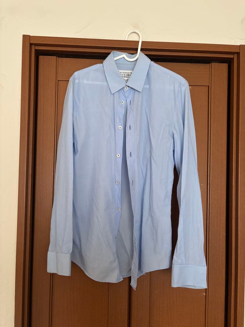 マルジェラ　ライトブルー シャツ
