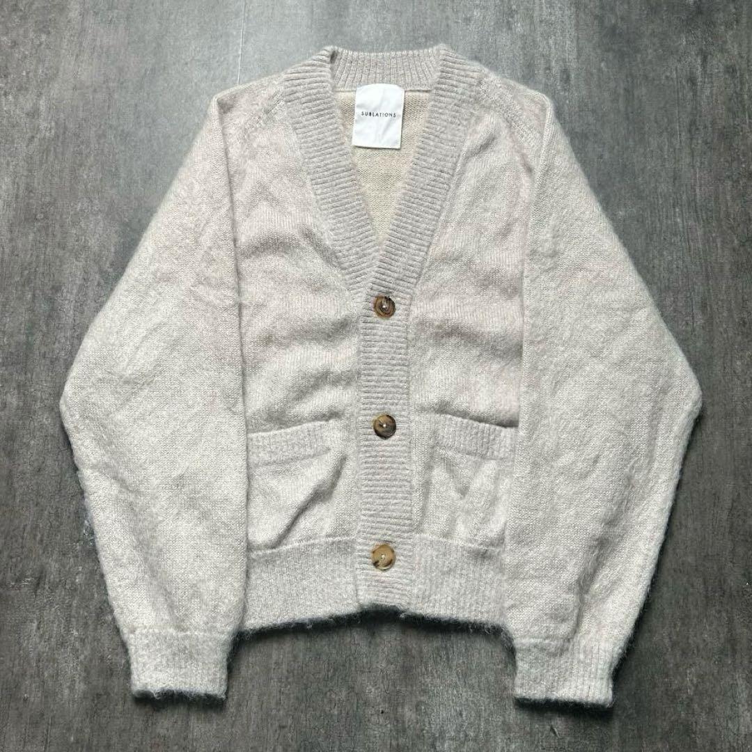 【美品】サブレーションズ sublations モヘア　カーディガン　グレー　1