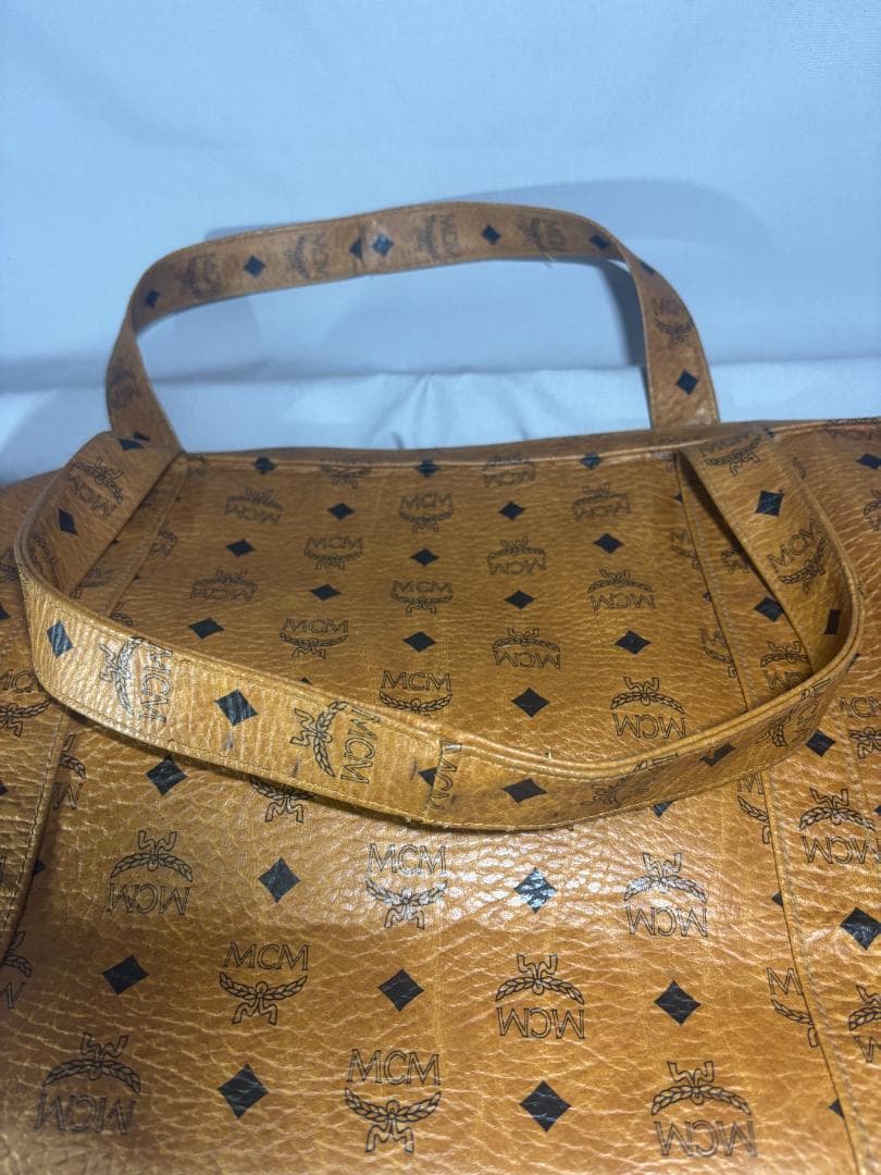 美品　MCM ヴィセトス柄 大型ボストンバッグ トラベルバッグ ブラウン