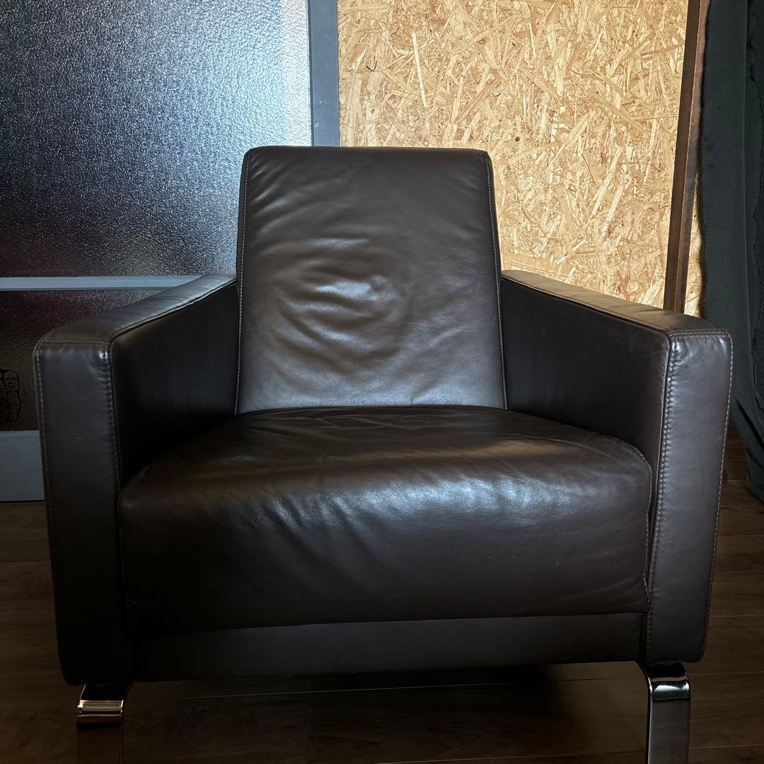 ボーコンセプト チェア 1人掛 シングルソファ レザー ブラウン ワンシーター①