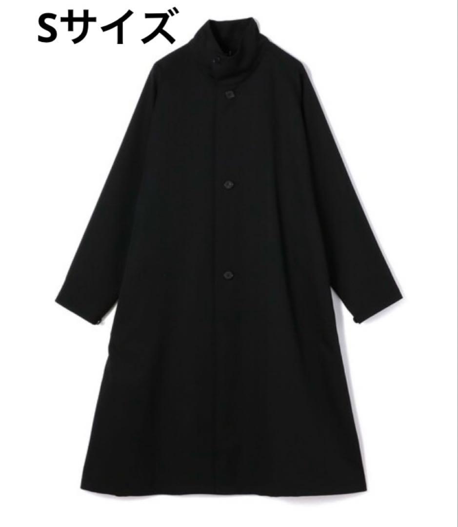 CABaN ステンカラーコート ウールギャバジン ワイドバランスコート ブラック
