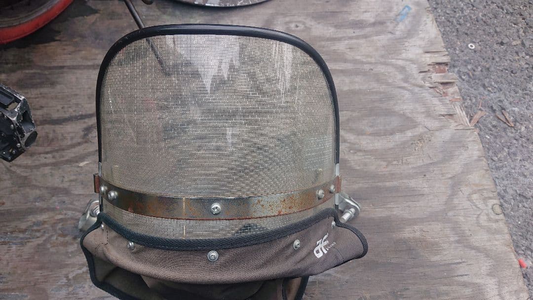 当時アサヒ風防 希少 メッシュ入 GN125 cb125Tバブ