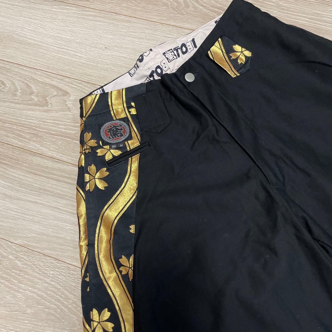 \"レア\" 鳶 TOBI ダルマ ゴールド刺繍 綿100％