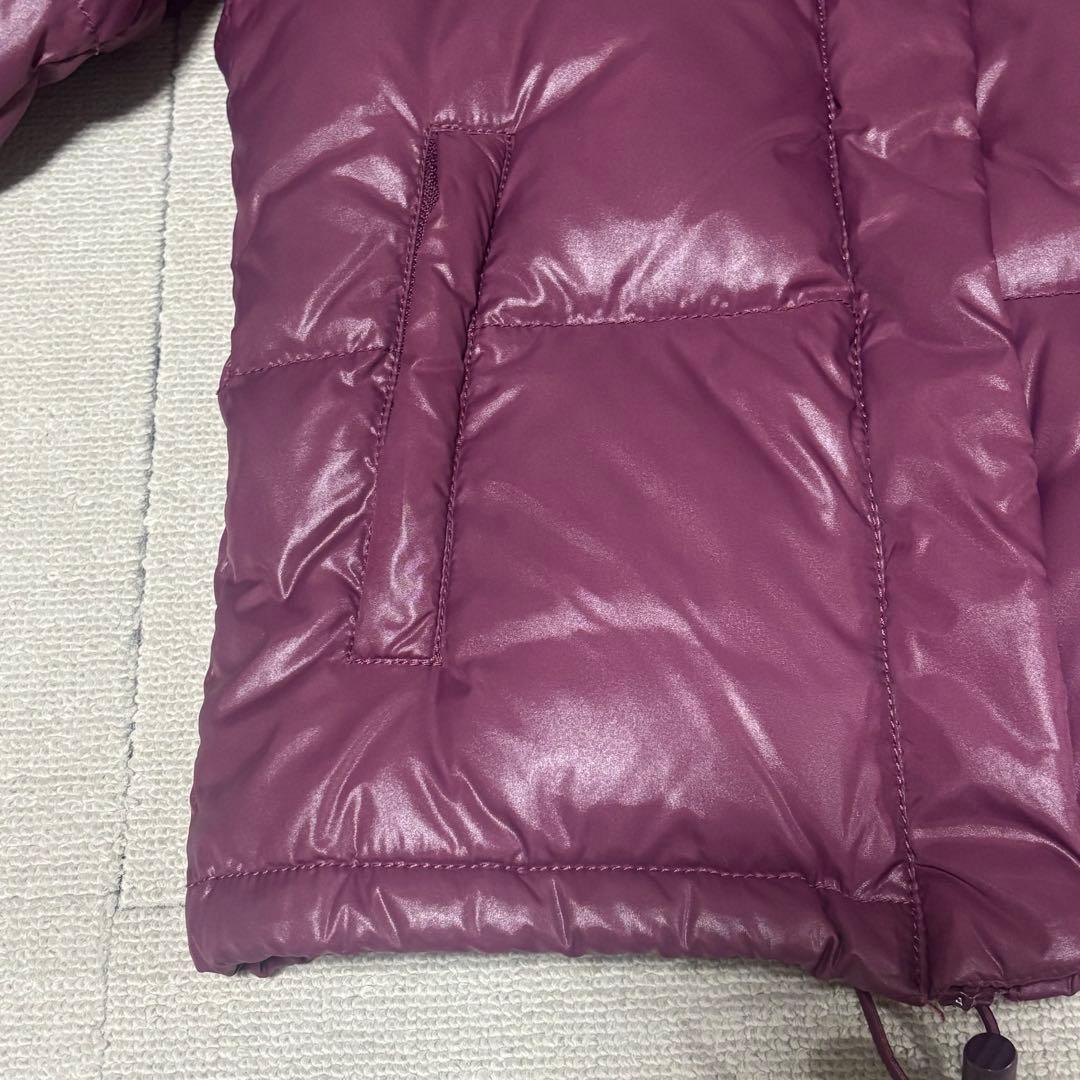 00s y2k 平成 moussy 光沢ダウン 短丈 リアルファー　パープル