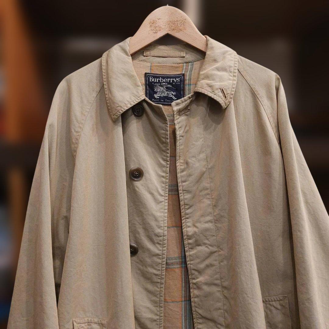 60s 70s Burberry ベージュ バルマカーンコート