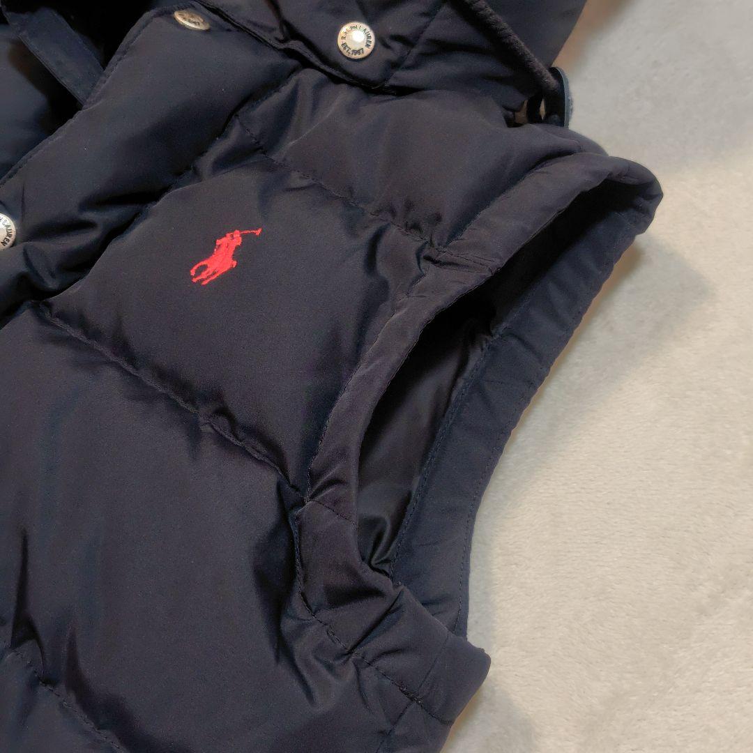 【美品】ポロラルフローレン ダウンベスト 黒 2way ポニー刺繍 人気モデル