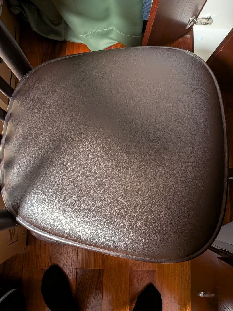 ブラウン ダイニングチェア 合成皮革