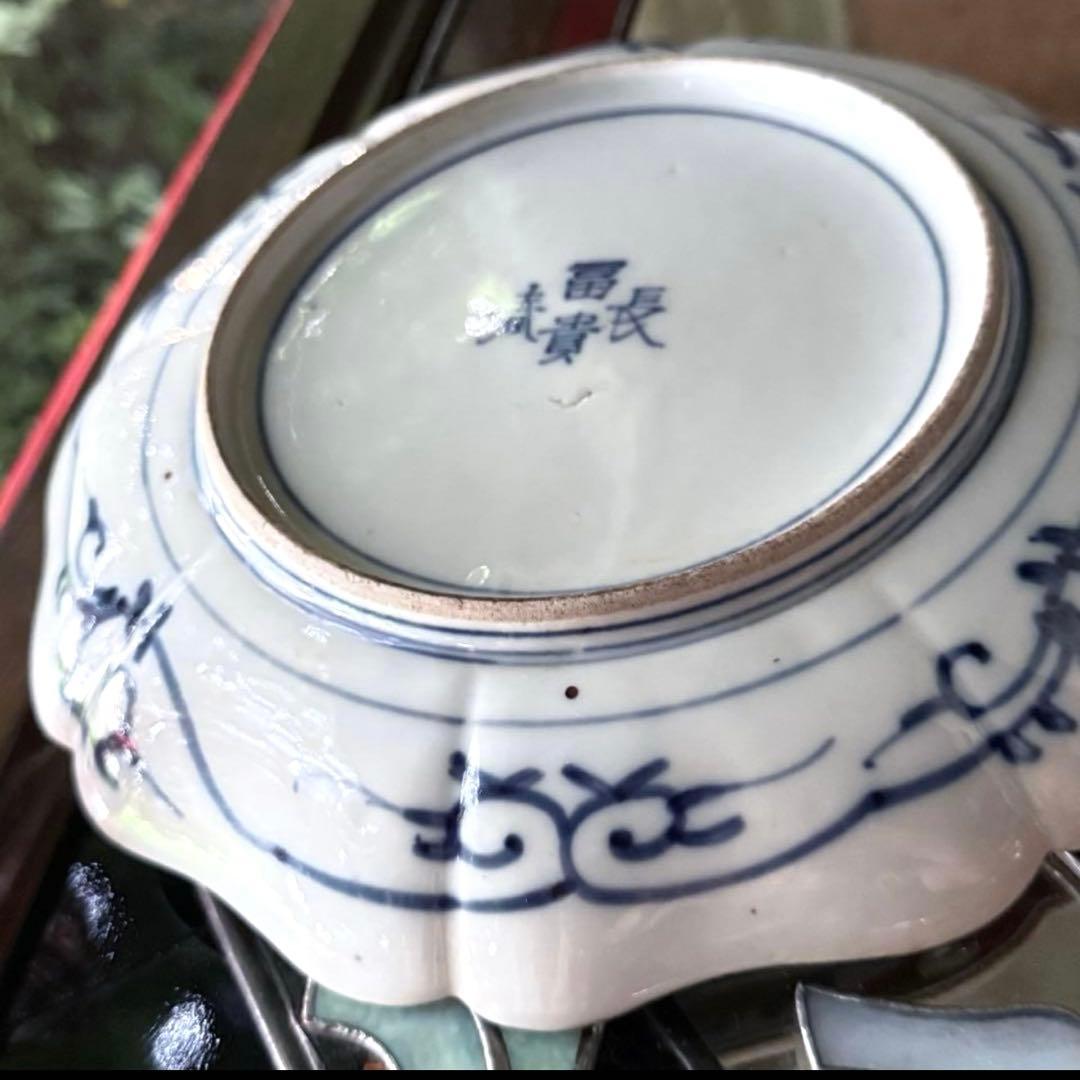 大雪特別価格‼️降誕祭GOLD伊万里錦手　帆かけ舟❌山水❌米俵富貴長春八寸皿5客