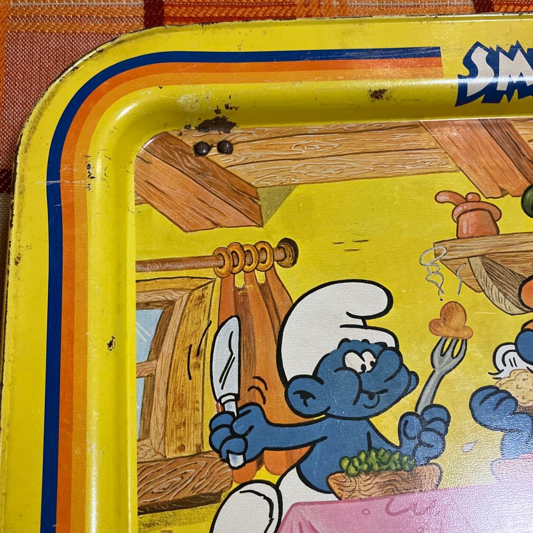 ビンテージ　スマーフ　ブリキテーブル2 smurf