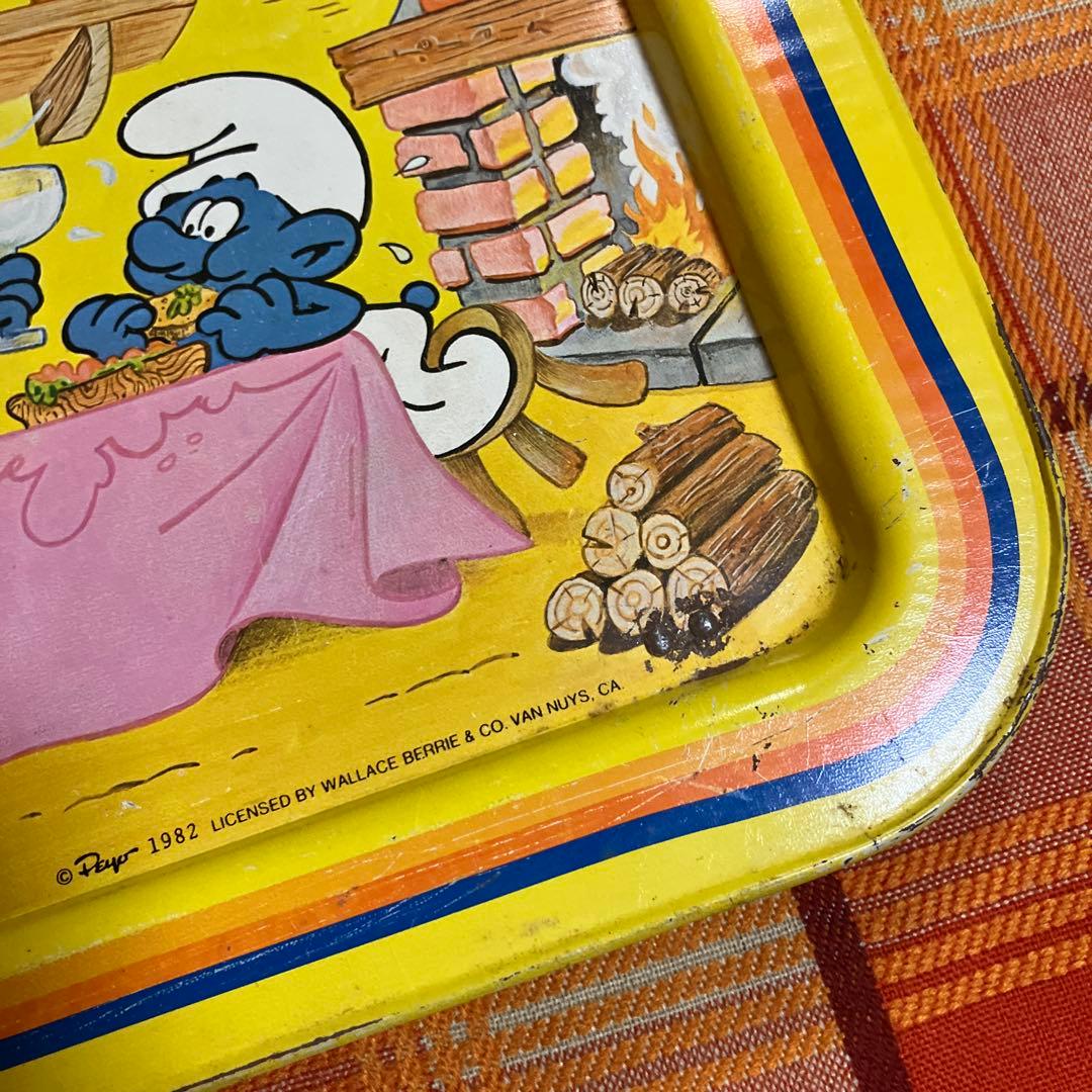 ビンテージ　スマーフ　ブリキテーブル2 smurf