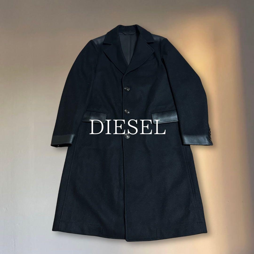 DIESEL ディーゼル シングルブレスト ロングコート チェスターコート