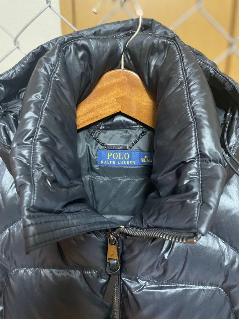 POLO RALPH LAUREN フード付きダウンベスト ブラック