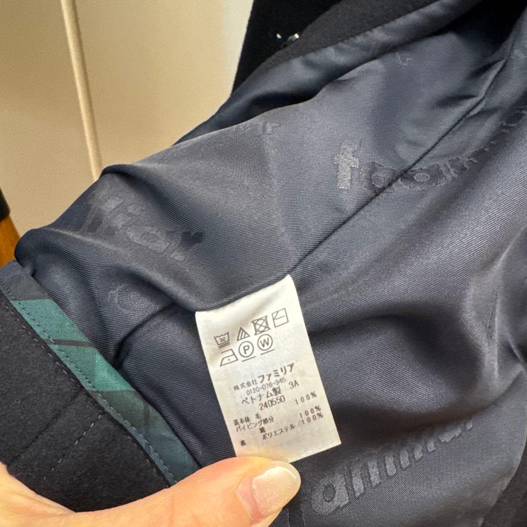 familiar 120cm Pコート　ネイビー