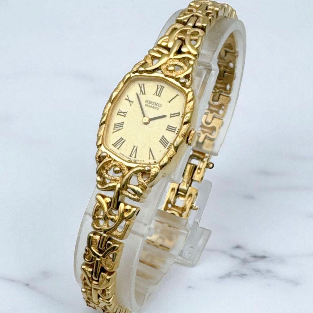 【希少】SEIKO セイコー ゴールド ブレスレット ドレスウォッチ 腕時計