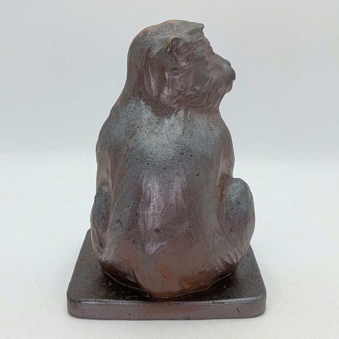 武用君彦 備前焼 干支置物「壬申」 共箱共布栞 申年 親子猿 サル 陶彫 在銘