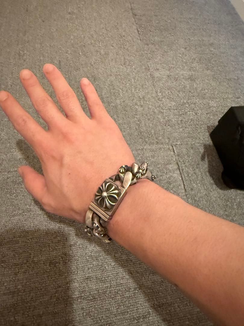 クロムハーツ ファンシーラージ BOX IDブレスレット 11リンク 原本付き！