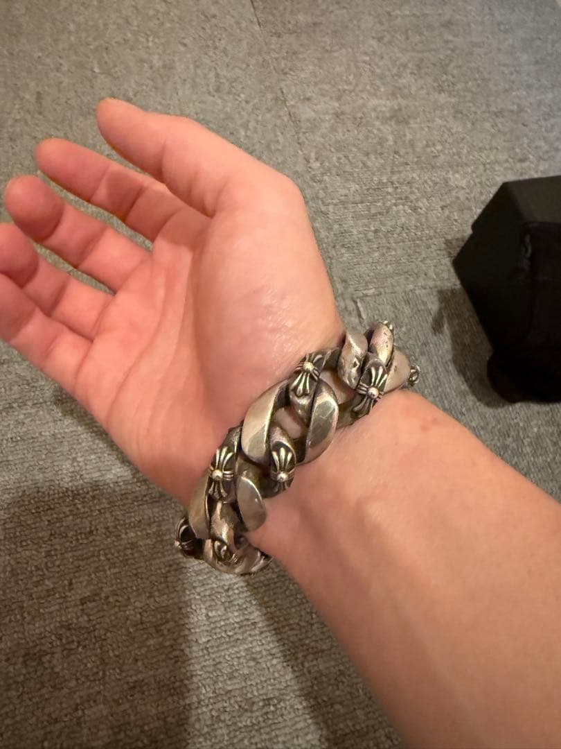 クロムハーツ ファンシーラージ BOX IDブレスレット 11リンク 原本付き！