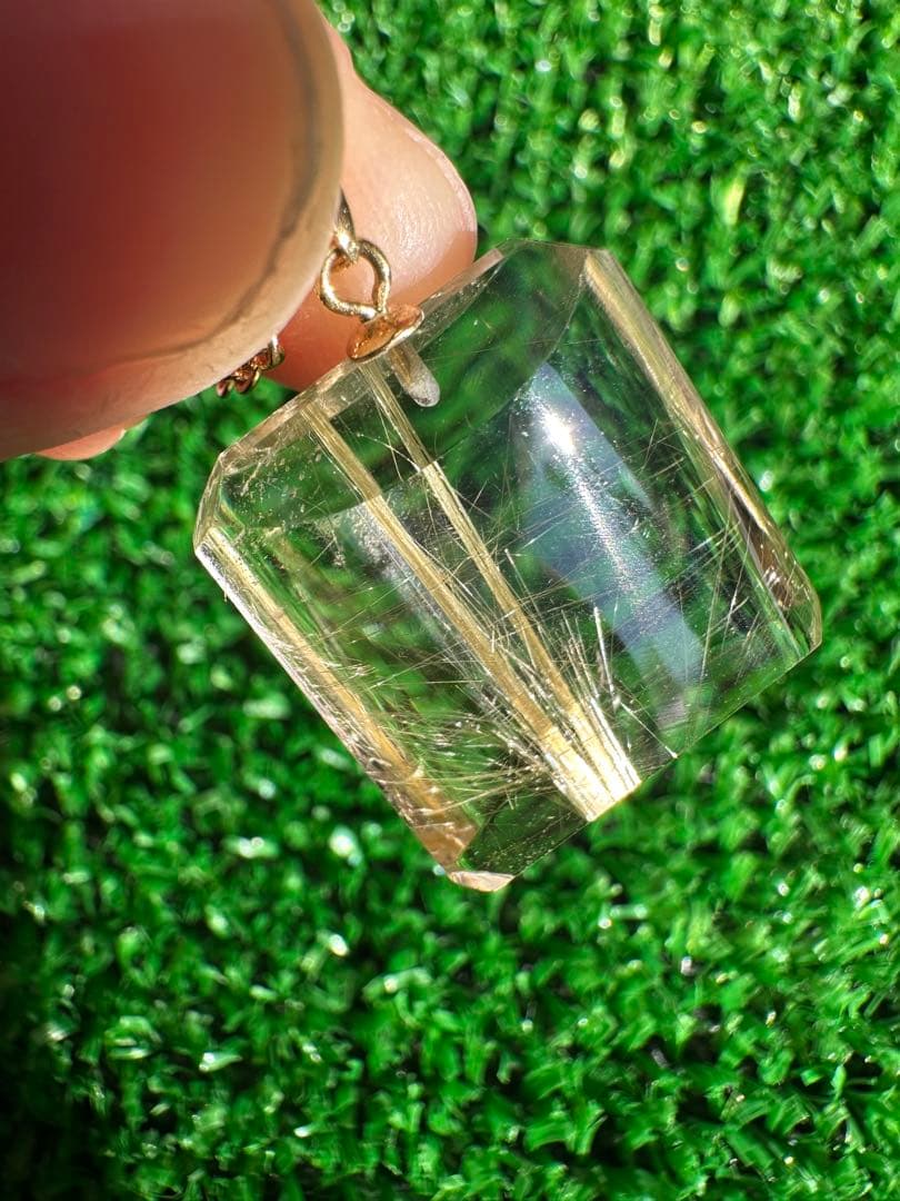 K18 ゴールド ルチルクォーツ ペンダントトップ