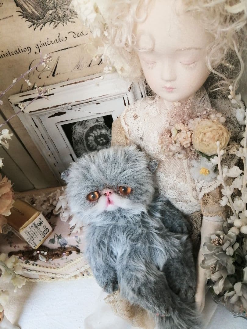 ポッケにゃん♡エキゾチック子猫ちゃん♡アートドール♡ぬいぐるみ♡
