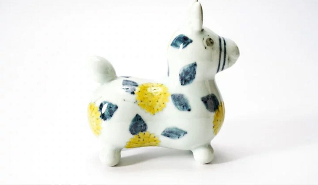 【九谷焼ロディ】 色絵菊　徳永遊心