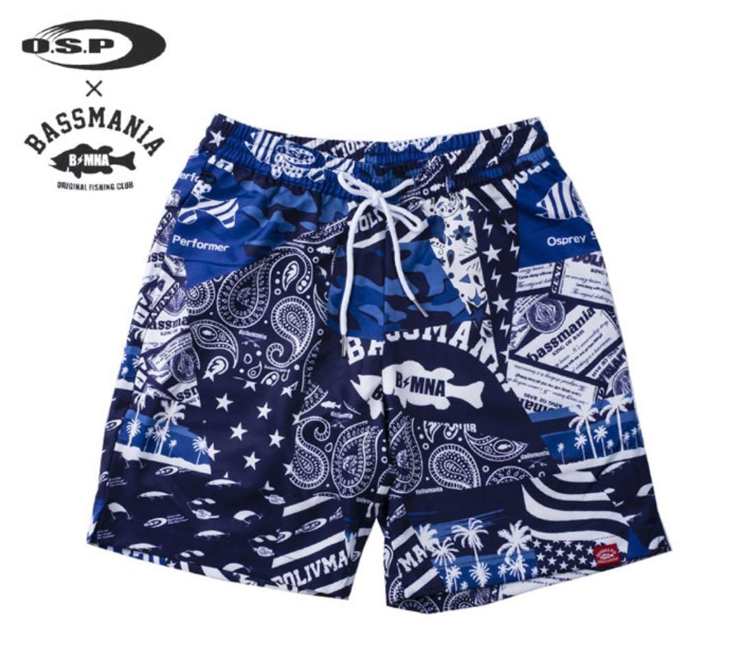 美品OSP×bassmania/オーエスピー×バスマニア総柄ハイブリッドショーツ