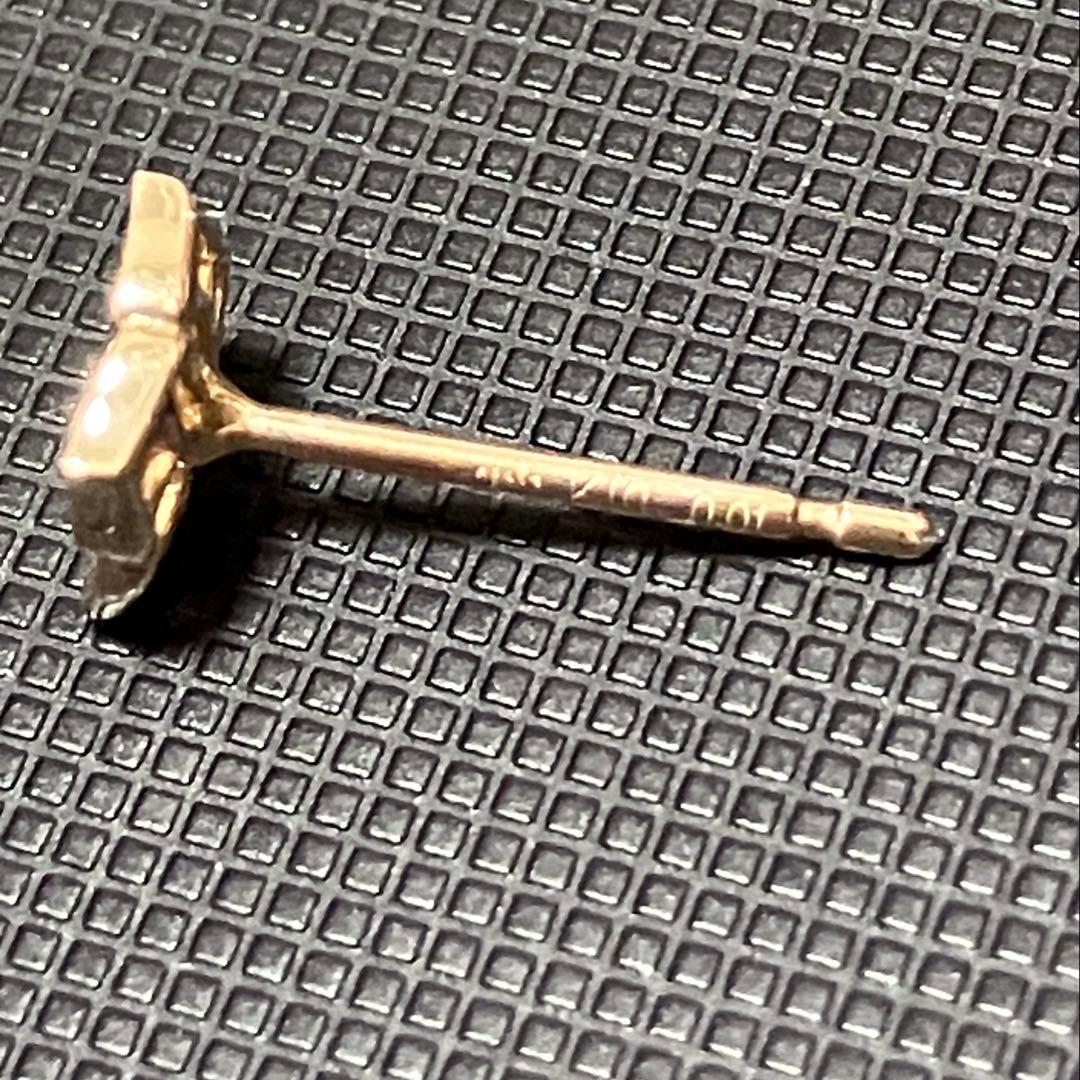 agete花びら　ダイヤピアス　k10