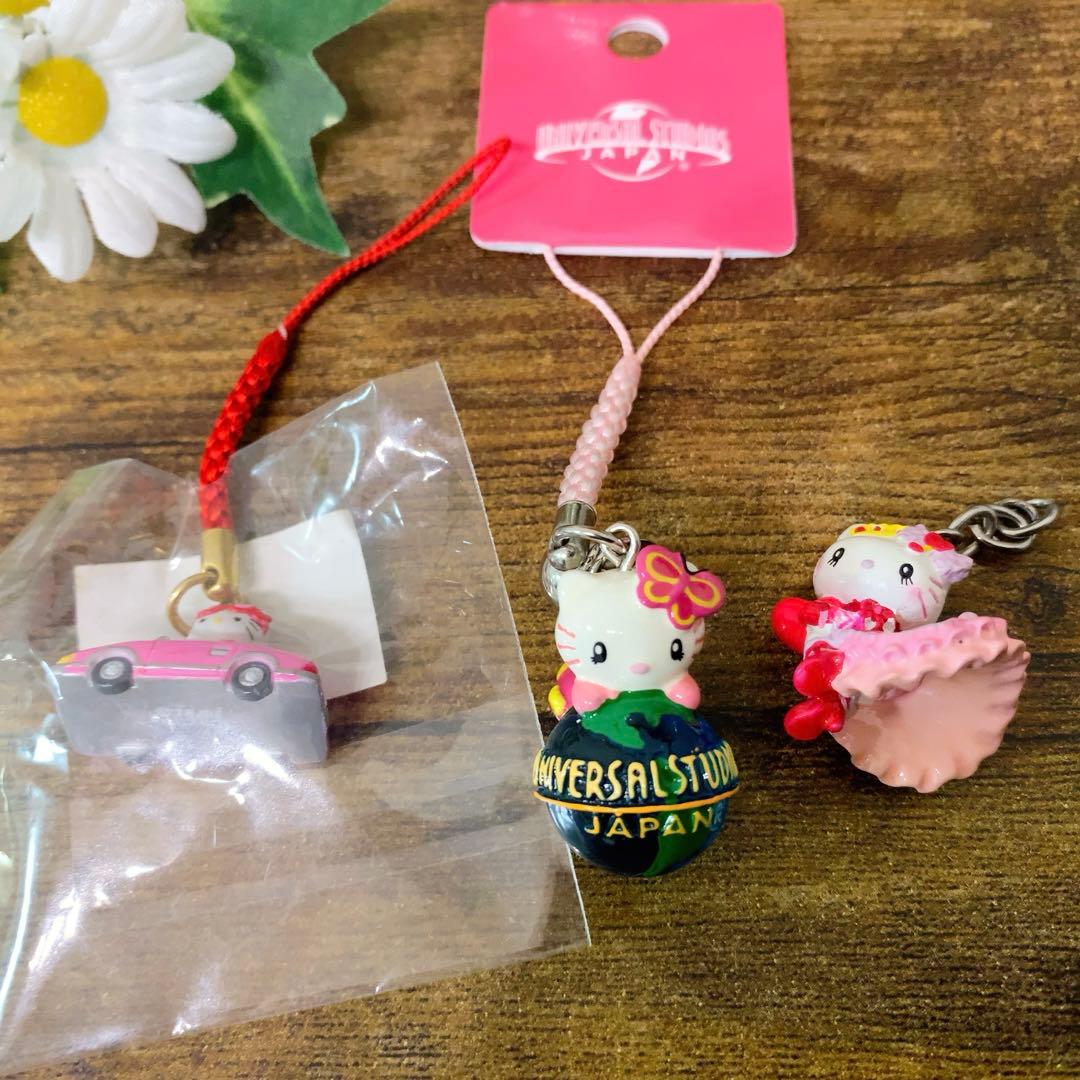 レア　サンリオ ハローキティ USJ限定　 ドレス 車　地球儀　根付　3点