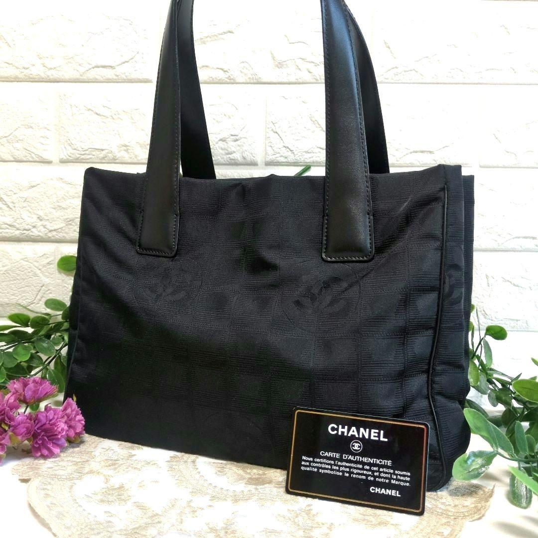 CHANEL トラベルライン ブラック トートバッグ
