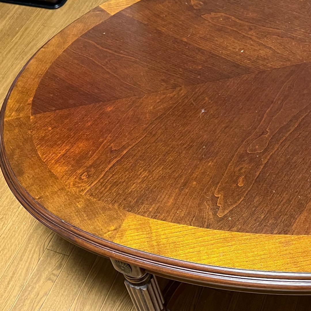 テーブル　輸入家具　高さ40cm 楕円形