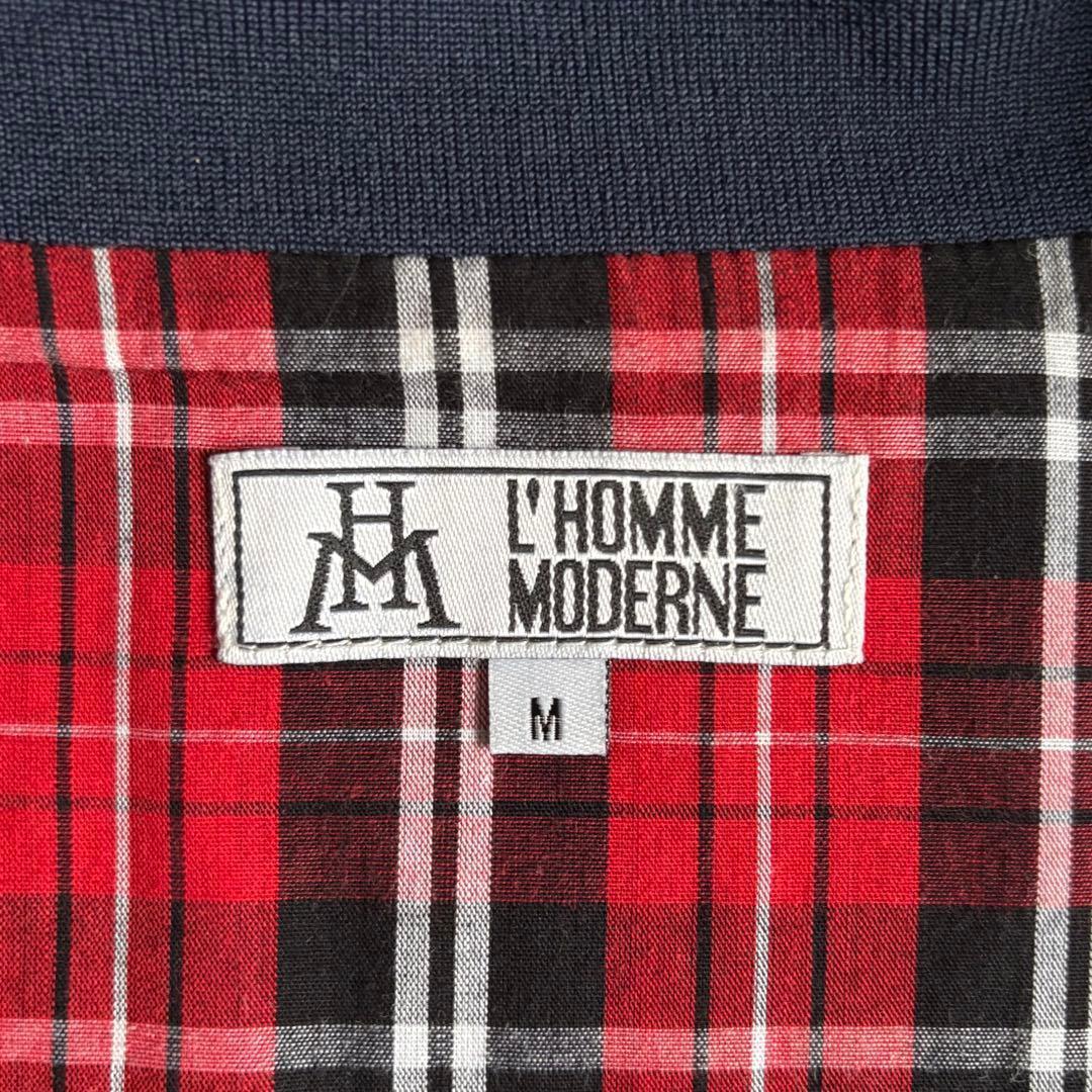 【00s vintage】ハリントンジャケット　裏地チェック　短丈　茄子紺