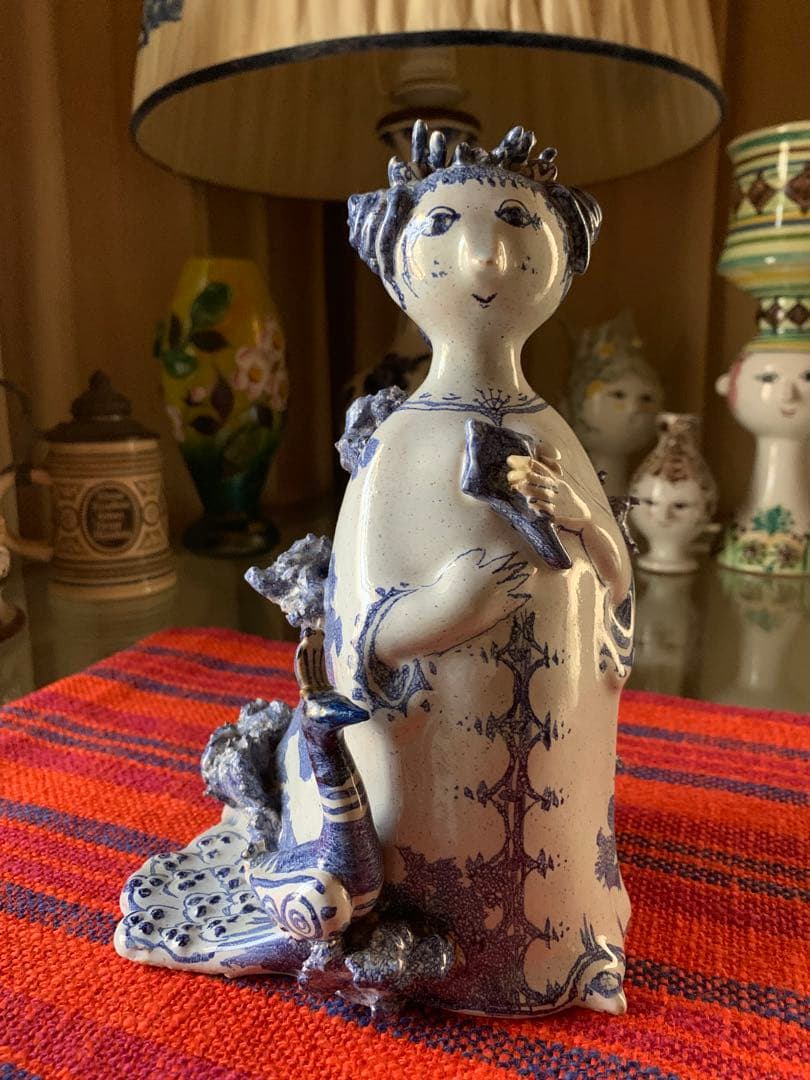 ビヨンヴィンブラッド　ビンテージ1960年スタジオ手書き一点物作品孔雀レディー