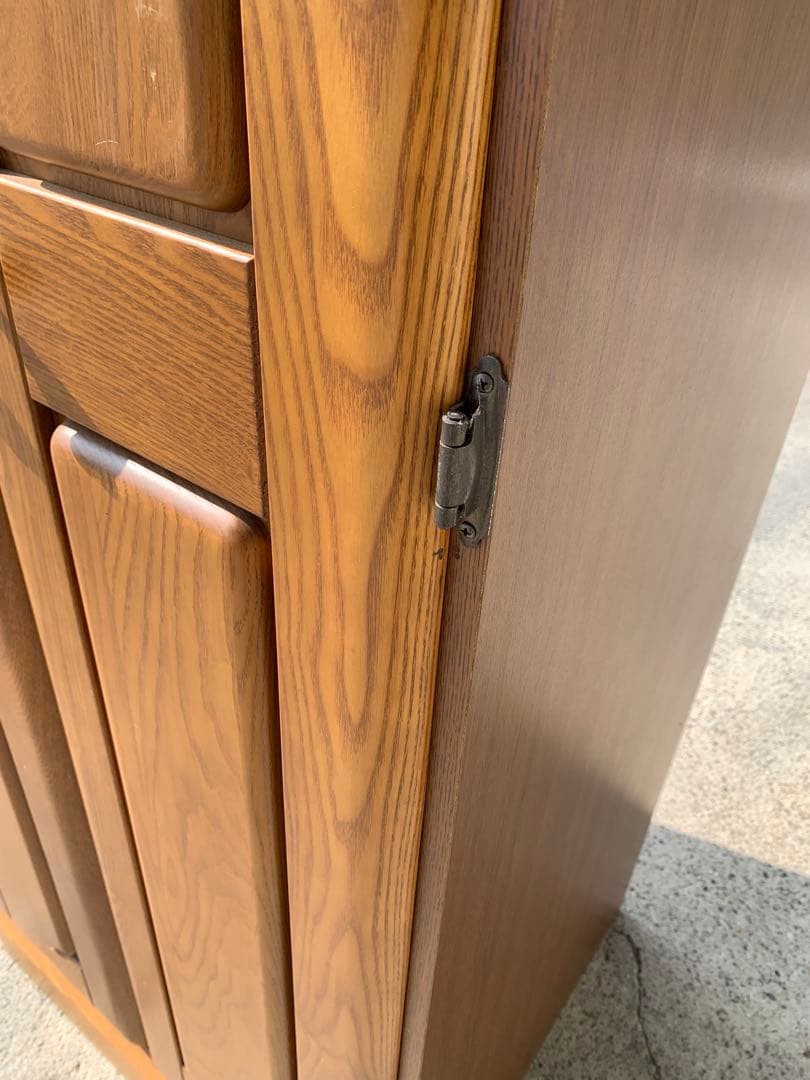 ナチュラルウッド　ワードローブ　鏡付き　(滋賀県内のみ)