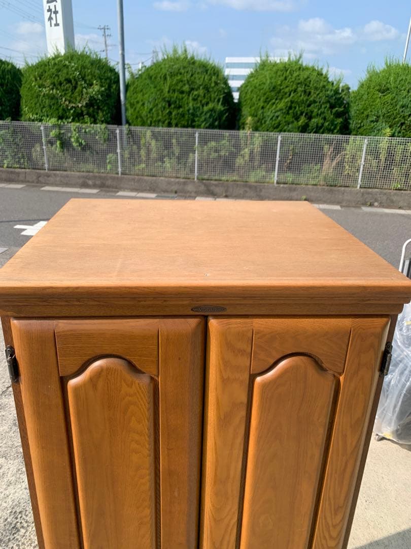 ナチュラルウッド　ワードローブ　鏡付き　(滋賀県内のみ)