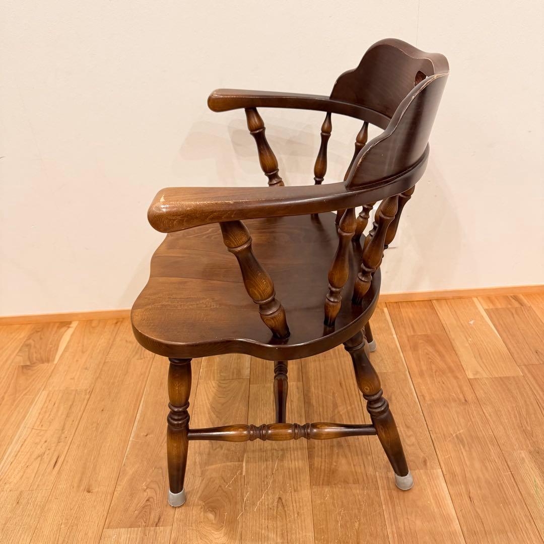 飛騨産業　キツツキ　木製　穂高 アームチェア　ウィンザーチェア イス 椅子