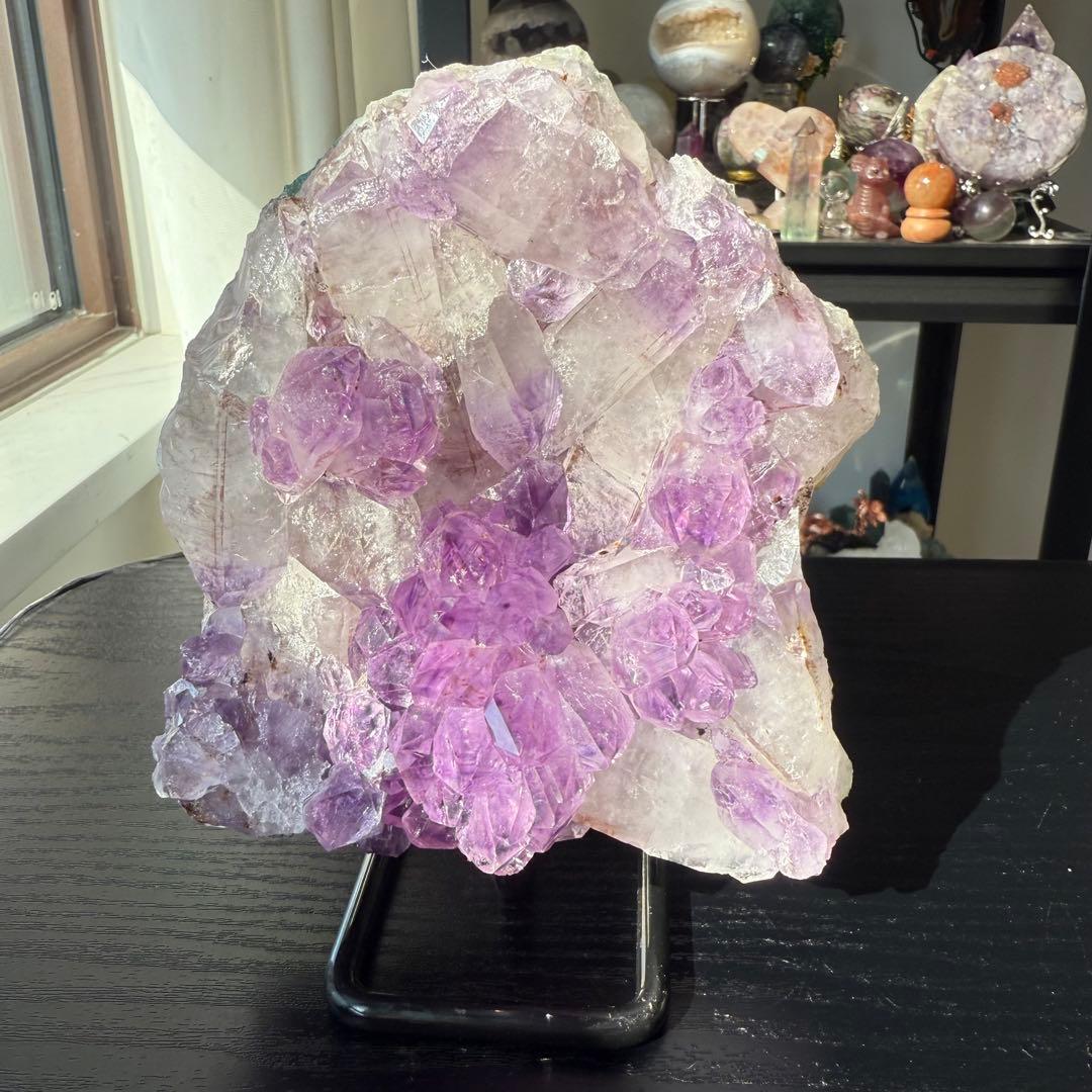 天然石アメジストの原石　置物　鉱物NO.101405