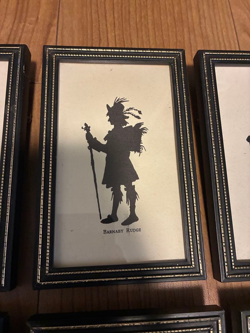 シルエット 影絵 フレーム アンティーク ヴィンテージ オブジェ 額 ピクチャー