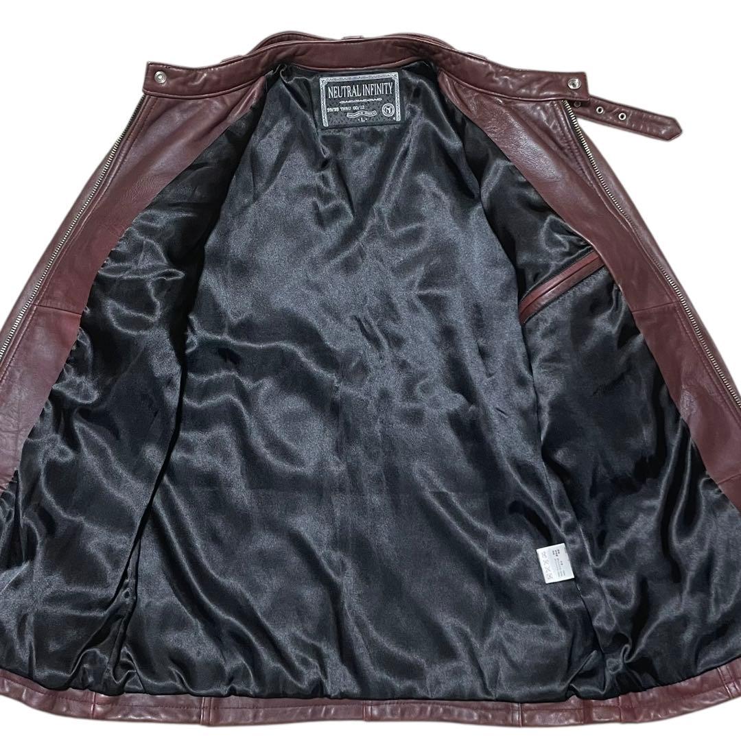 neutral infinity ラムレザー シングルライダース L ボルドー