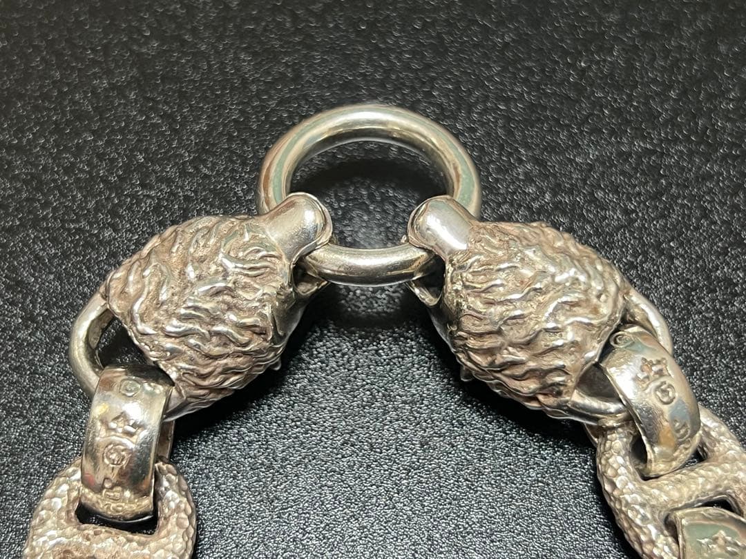 ガボールtype☆2ライオンヘッズ ブレスレット☆美品シルバー925