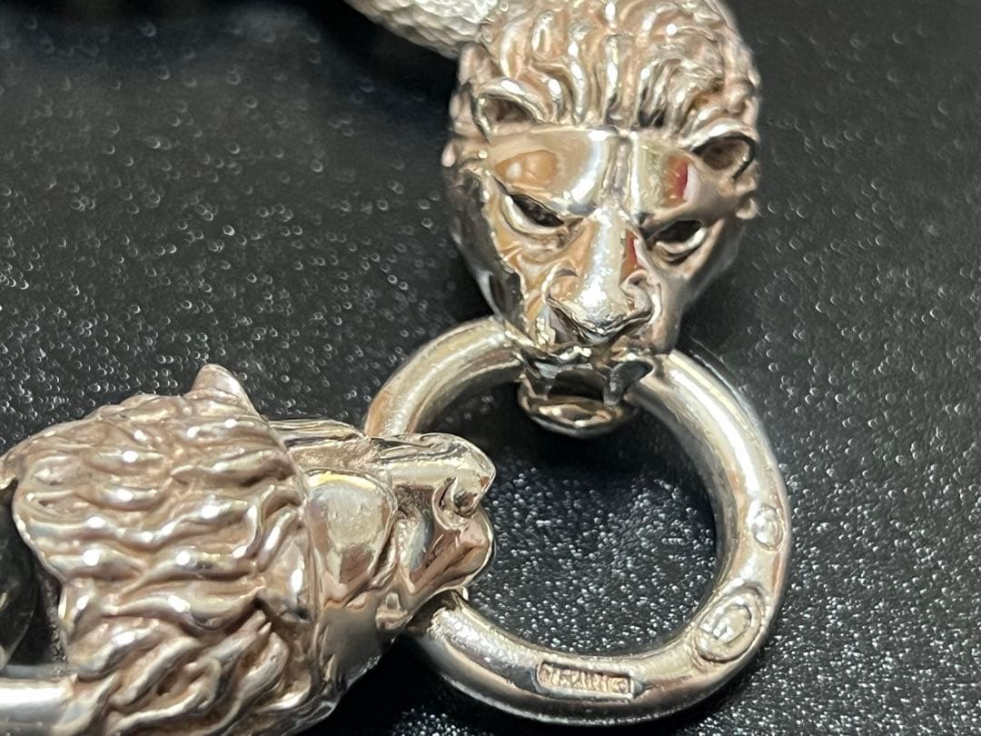 ガボールtype☆2ライオンヘッズ ブレスレット☆美品シルバー925