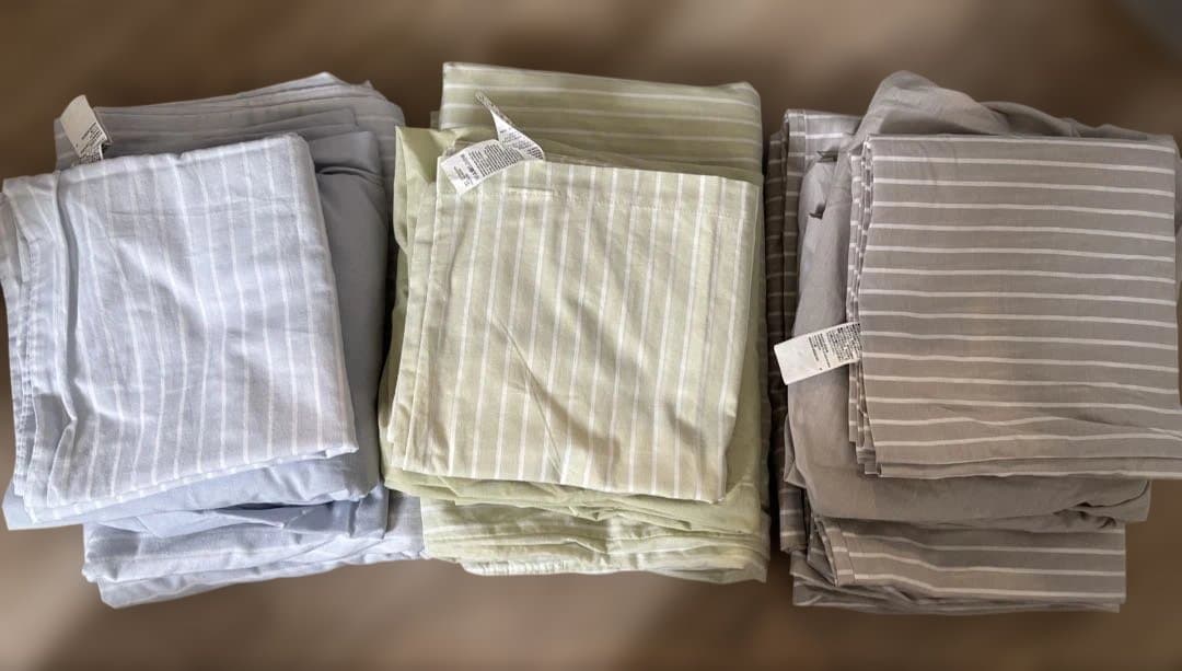 無印良品　ベッド用カバー3点セット　1つ　布団用カバー3点セット2つ