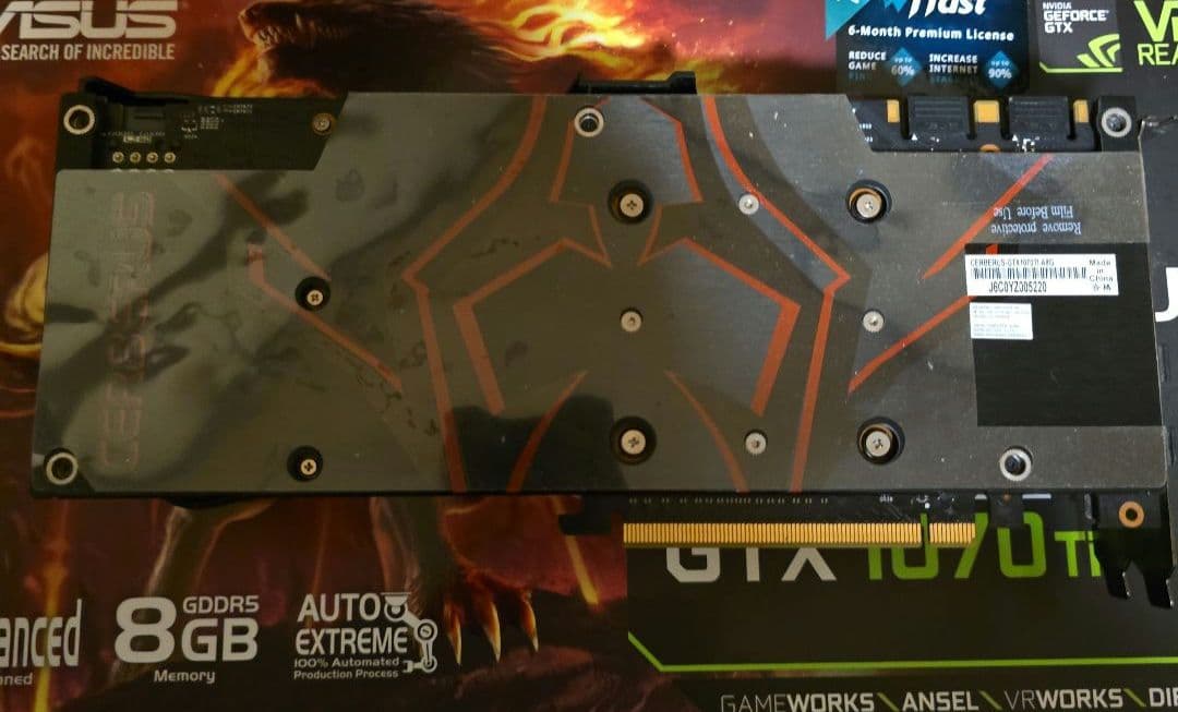 葵*前様 ASUS GTX 1070ti CERBERUS グラフィックボード