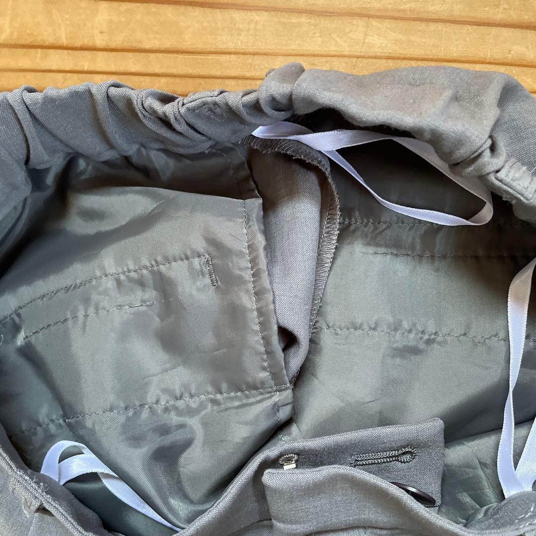 現行品【INDIVI】ノーカラージャケット＋タックテーパードパンツ　グレー