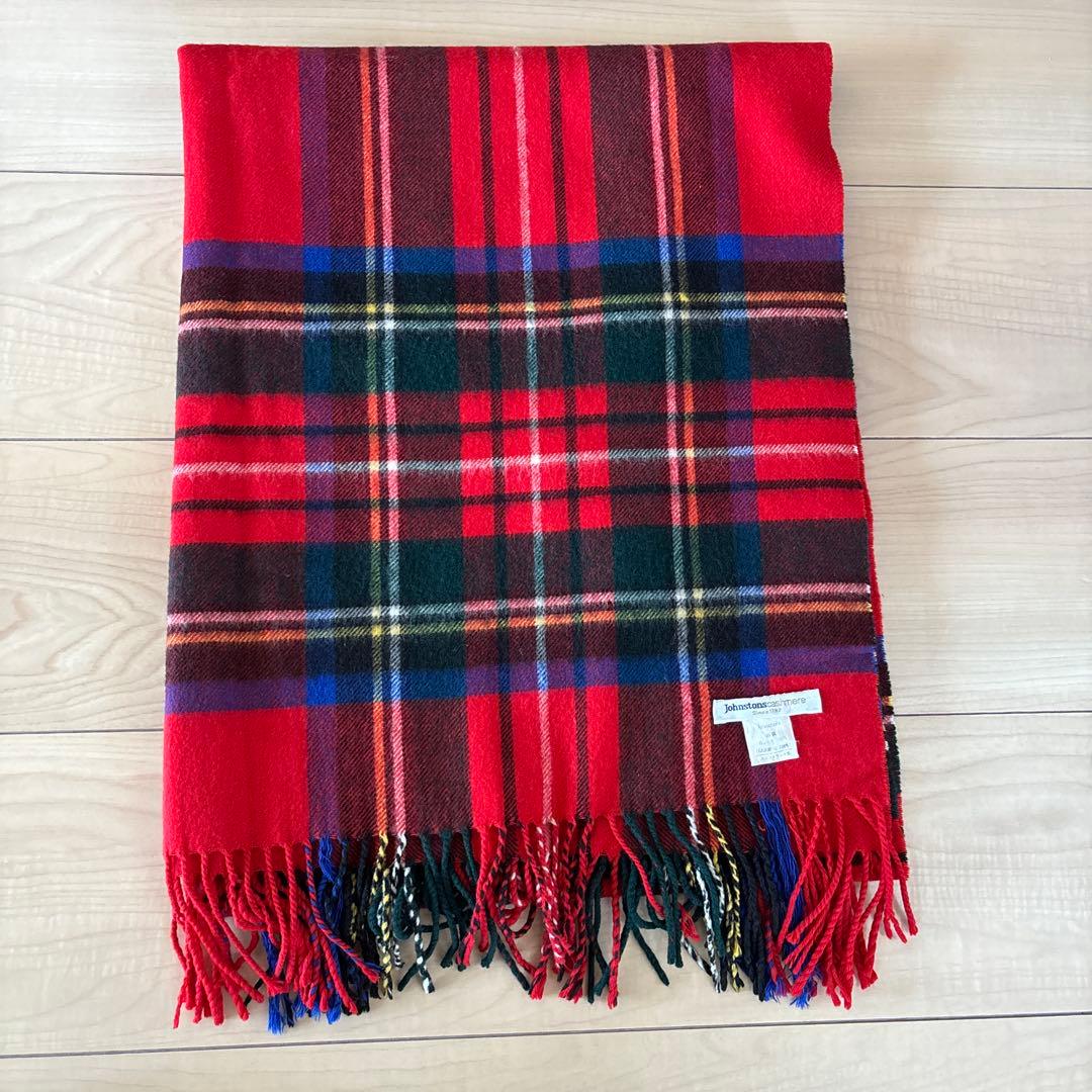 Johnstones cashmere 大判カシミヤマフラー