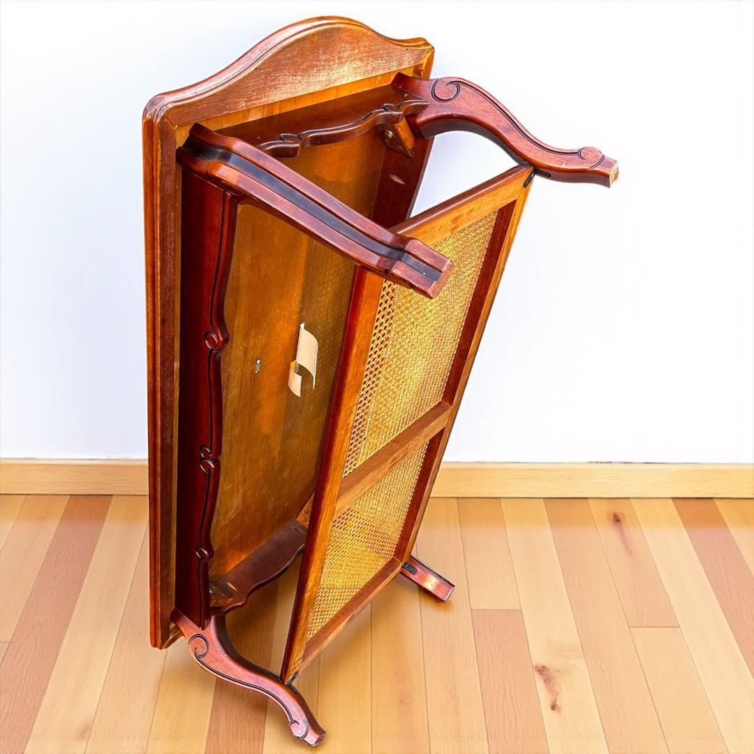 稀少✨送料無料❣️karimoku 猫脚 ガラステーブル ローテーブル ラタン棚付