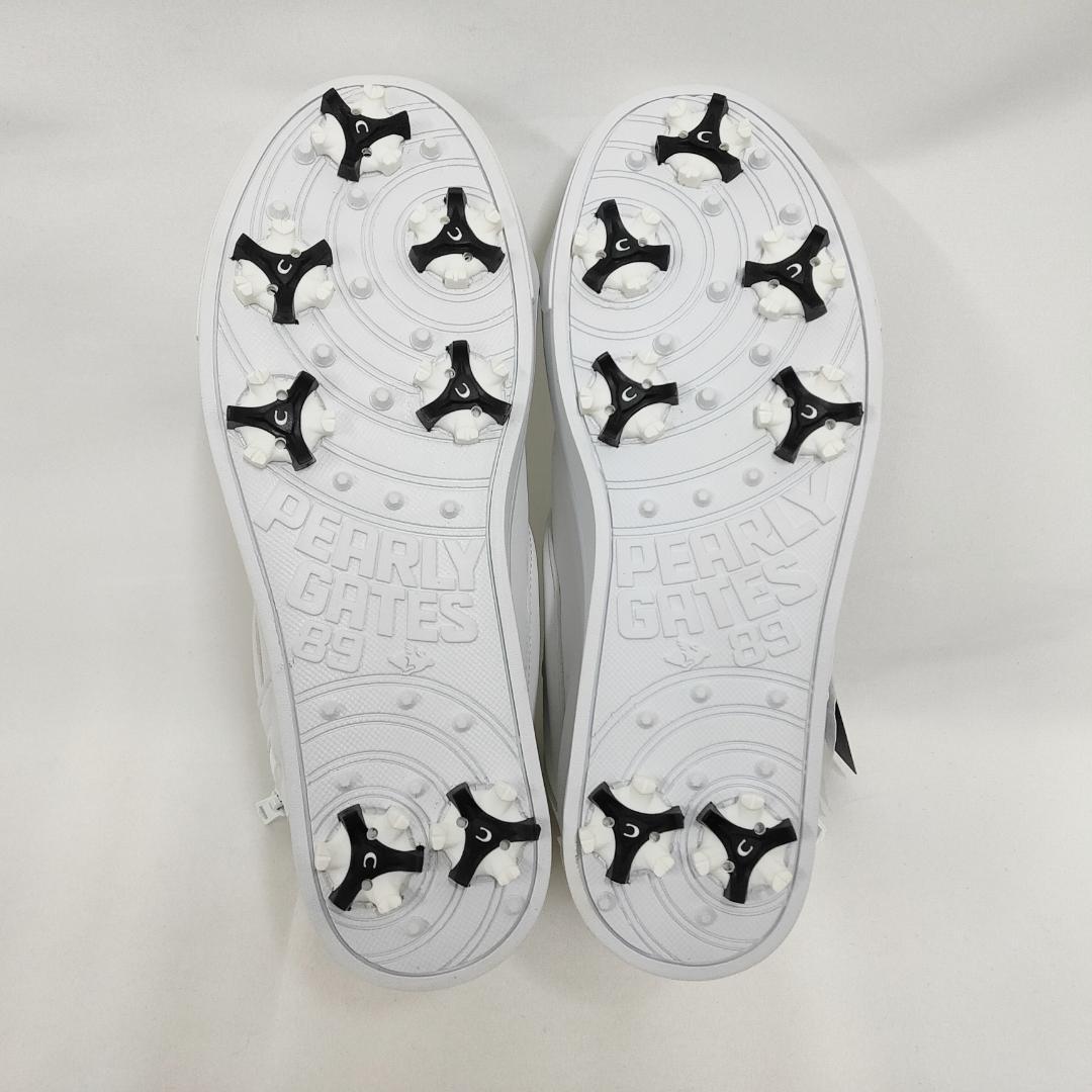 ○★新品 未使用 パーリーゲイツ ミドルカット ゴルフシューズ ホワイト22.5