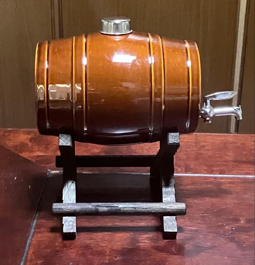 h*a様 【昭和レトロ】サントリー　壽屋　ウイスキー樽型セット　説明書袋付き