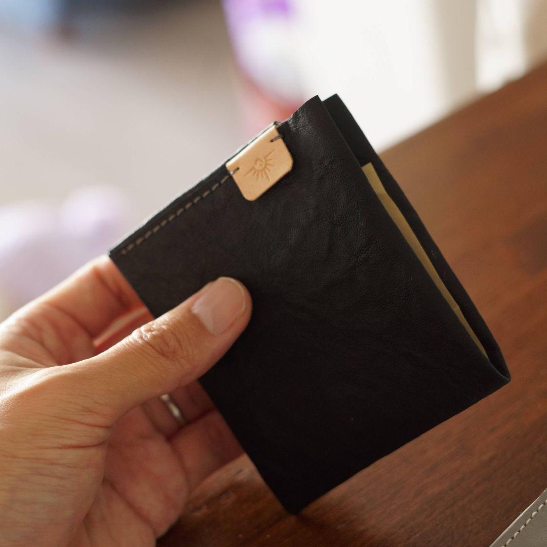 防水撥水レザー ダイニーマ コンパクトウォレット