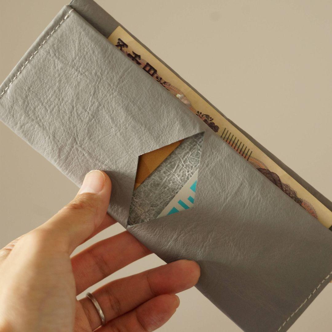 防水撥水レザー ダイニーマ コンパクトウォレット