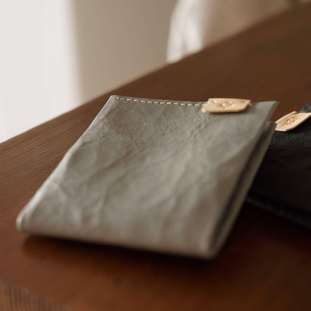 防水撥水レザー ダイニーマ コンパクトウォレット